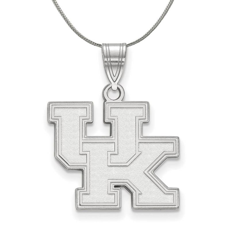 Sterling Silver U. Of Kentucky Medium 'Uk' Necklace - 24 Inch